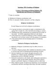 Sociology 3301: Sociology of Religion
