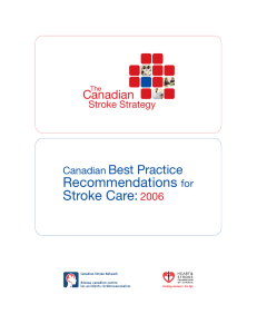 Canadian Best Practice Recommendations for Stroke Care: 2006