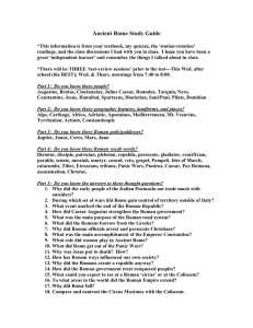 Ancient Rome Study Guide - Greater Atlanta Christian Schools