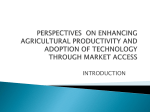 Perspectives on Enhancing Agricultural Productivity