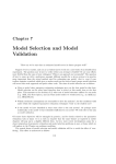 Model Selection and Model Validation