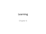 Chapter 6- Learning