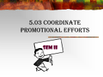 5.03 Coordinate Promotional Efforts