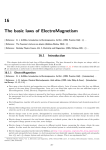 16 The basic laws of ElectroMagnetism
