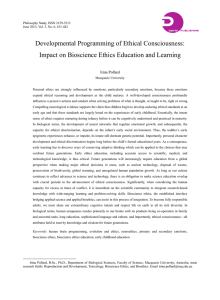 Developmental Programming of Ethical Consciousness: Impact on