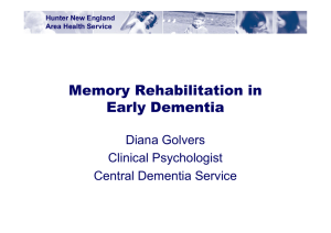 Memory Rehabilitation in Early Dementia