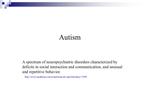 Autism – A Spectrum of Neuropsychiatric Disorders