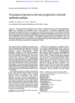 Treatment of ptosis in chronic progressive external ophthalmoplegia