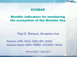 ECOBAR Benthic indicators for monitoring the ecosystem of the