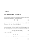 Chapter 1 Lagrangian field theory II