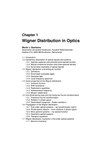 Wigner Distribution in Optics