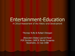 Entertainment-Education A Critical Assessment of the History and