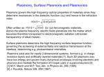 Plasmons, Surface Plasmons and Plasmonics