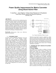 Power Quality Improvement for Matrix Converter using