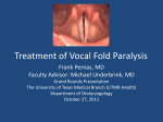 Treatment of Vocal Fold Paralysis