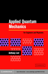 Applied Quantum Mechanics