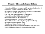 Chapter 11: Alcohols and Ethers