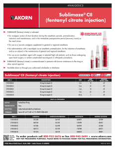 Sublimaze® CII (fentanyl citrate injection) - Akorn