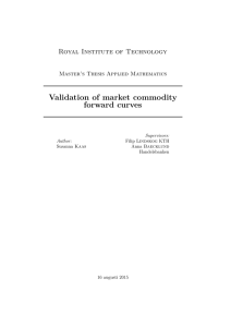 Validation of market commodity forward curves