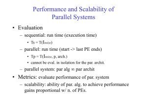 Performance and Scalability of Parallel Systems