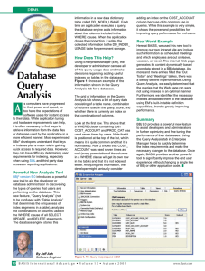 Database Query Analysis - BASIS International Ltd.