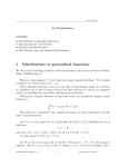 1 Distributions or generalized functions.