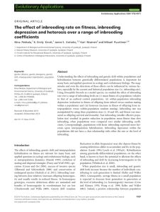 The effect of inbreeding rate on fitness, inbreeding depression and