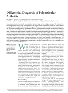 Differential Diagnosis of Polyarticular Arthritis