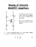 Biasing of Discrete MOSFET Amplifiers