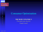 Consumer Optimisation