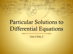 Particular Solutions to Differential Equations