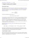 7. Sample Covariance and Correlation