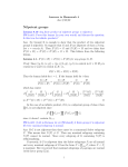 Nilpotent groups