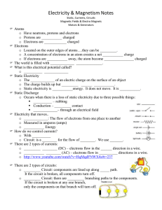 Electricity Notes