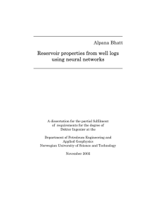 Reservoir properties from well logs using neural networks