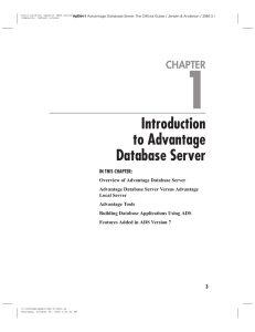 Introduction to Advantage Database Server - McGraw-Hill
