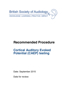 Recommended Procedure - British Society of Audiology