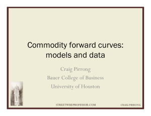 Commodity forward curves: models and data
