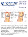 patient guide to articular cartilage injuries