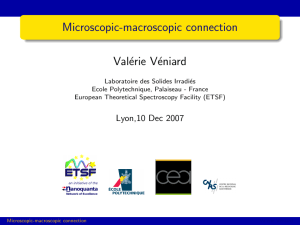 Microscopic-macroscopic connection