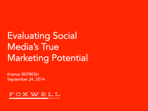 Evaluating Social Media`s True Marketing Potential