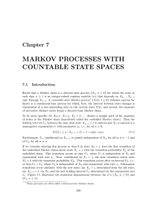 MARKOV PROCESSES WITH COUNTABLE STATE SPACES