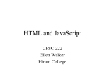 HTML and JavaScript