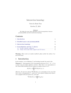 Intersection homology