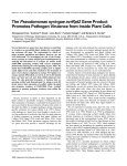 The Pseudomonas syringae avrRpt2 Gene Product Promotes