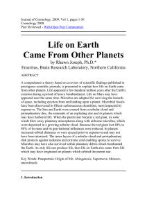 Life on Earth Came From Other Planets