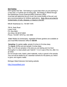 New soil test - Washtenaw County