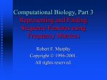 Representing and Finding Sequence Features using Frequency