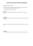 TYPES OF REACTIONS IN ORGANIC CHEMISTRY