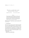 When does a manifold admit a metric with positive scalar curvature?